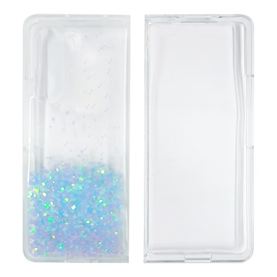 Hard Silicone Case with Glitter for Samsung Galaxy Z Fold 5/Z Fold5 Sea Green